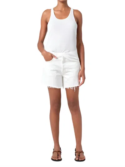 Agolde Parker Vintage Cut-off Short In Repose In White
