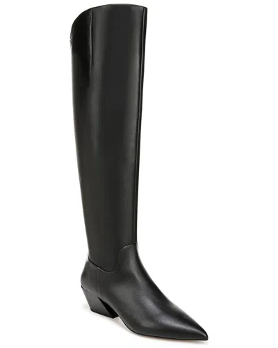 Franco Sarto Billie Wide Calf Leather Boot In Black