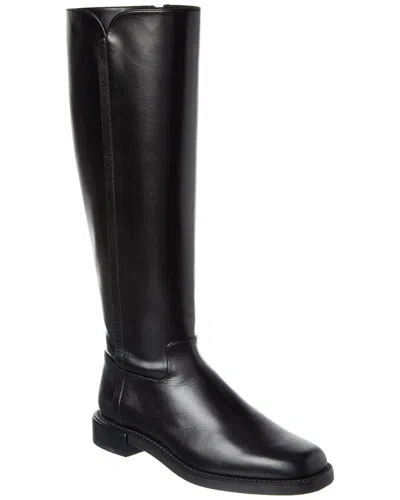 Stuart Weitzman Leather Knee-high Riding Boot In Black