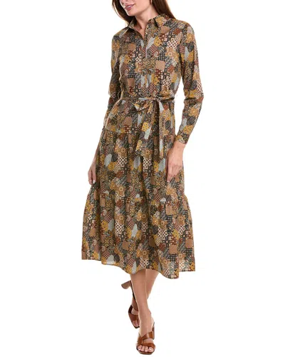 Yal New York Printed Shirtdress In Brown