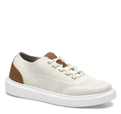 Johnston & Murphy Dixon Knit U-throat Dress Casual Sneaker In White