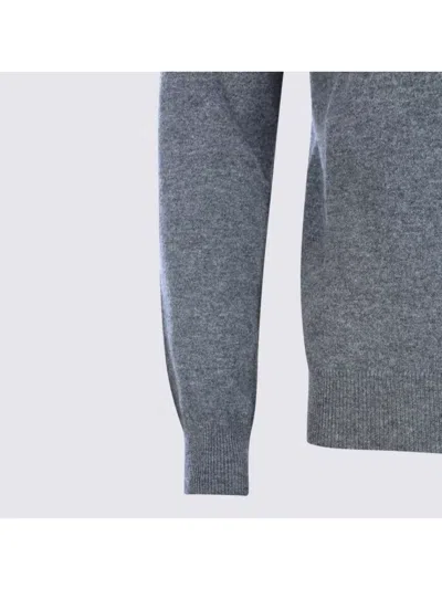 Malo Turtleneck Sweater With Ribbed Cuffs And Hem In Blue