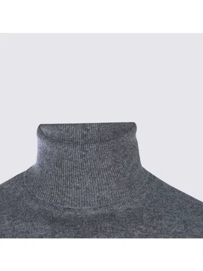 Malo Turtleneck Sweater With Ribbed Cuffs And Hem In Blue