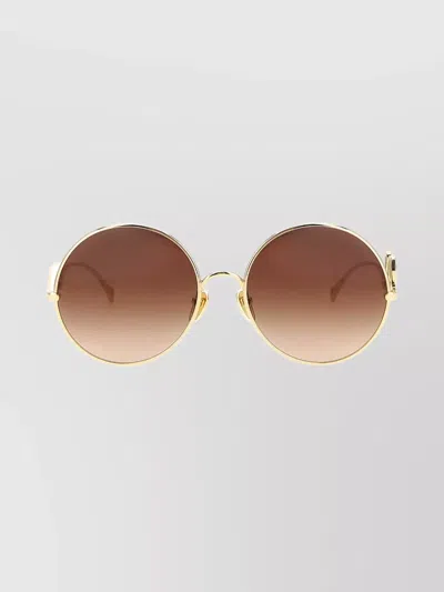 Chloé Round Frame Sunglasses Featuring Curved Temples In Brown