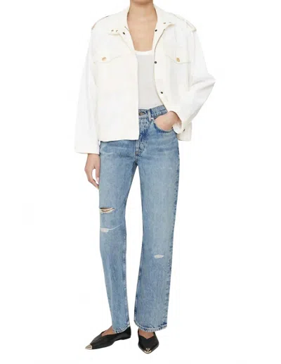 Anine Bing Audrey Logo-buttons Jacket In White