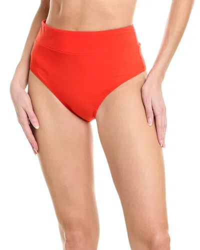 Reiss Annie High Waisted Bikini Bottom In Red
