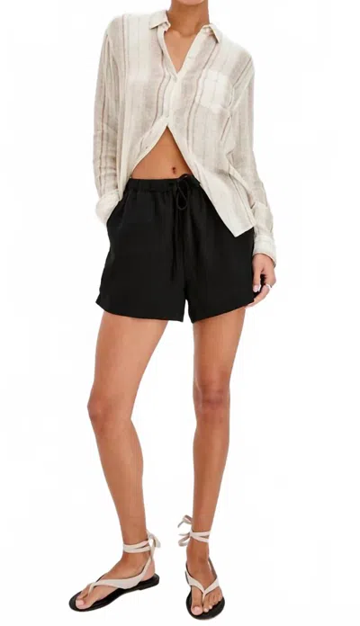 Rails Monte Paperbag-style Shorts In Black In Black