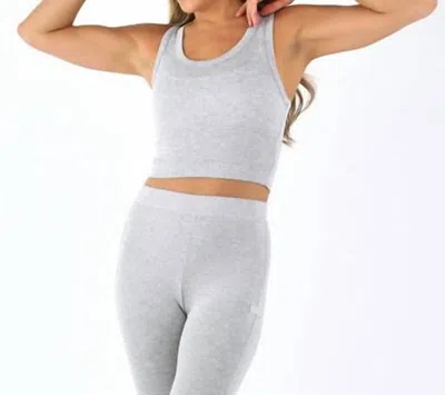Glyder Take It Easy Bra In Heather Grey In Green