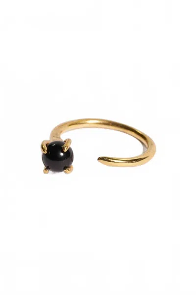 Odette New York Women's Klint Ring In Black Onyx/ Recycled Brass In Multi