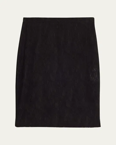 Stella Mccartney Stretch Lace Pencil Skirt In Black