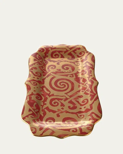L'objet Fortuny Rectangular Platter In Red
