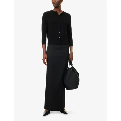 Vince Women's Eyelash Fuzzy Knit Cardigan In Black