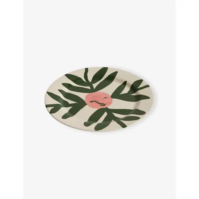 Hay Blush Face Vine La Pittura Ceramic Plate In Multi