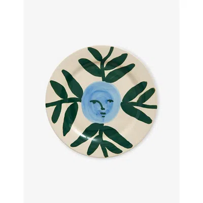 Hay Moon Face Vine La Pittura Ceramic Plate In Multi