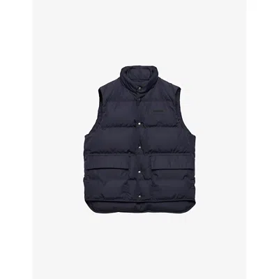 Prada Re-nylon Puffer Vest In Blue
