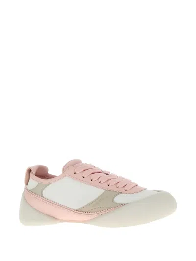 Alexander Mcqueen Leather Sneakers With Contrast Panels And Rubber Sole In White