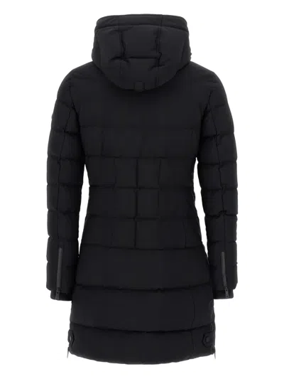 Moose Knuckles Watershed 3 Water Resistant 800 Fill Power Down Puffer Coat With Genuine Shearling Tr In Black