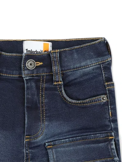 Timberland Cargo-pocket Denim Shorts In Blue