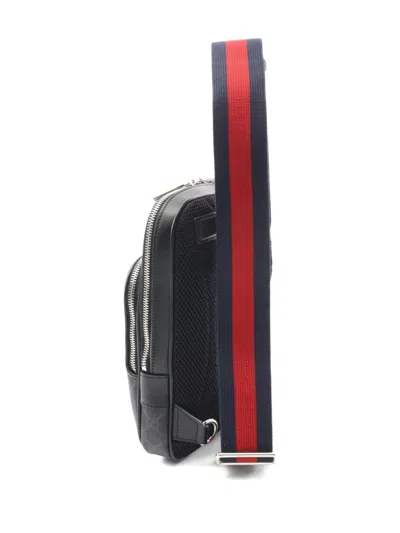 Pre-owned Gucci 2020s Small Gg Body Bag In Black