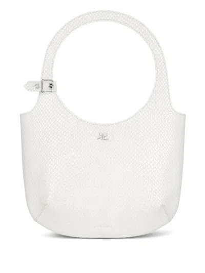 仿蛇皮压纹手提包