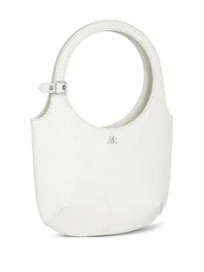 仿蛇皮压纹手提包