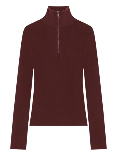 Courrèges Courreges Women Zip-up Sweater In Red