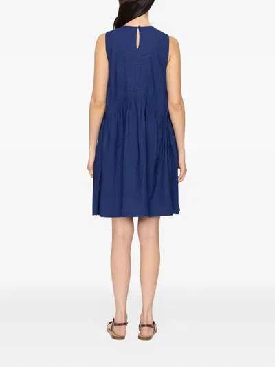 Sea Camden Poplin Sleeveless Mini Dress In Blue