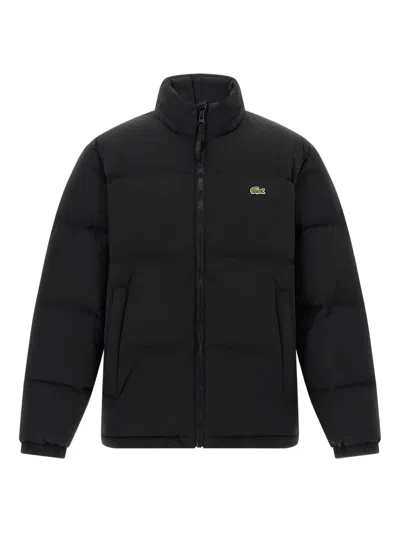 Lacoste Water-repellent Down Jacket With Packable Hood Clothing In Black
