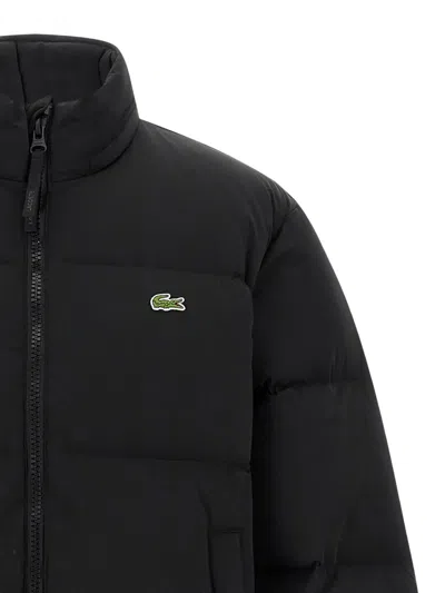 Lacoste Water-repellent Down Jacket With Packable Hood Clothing In Black