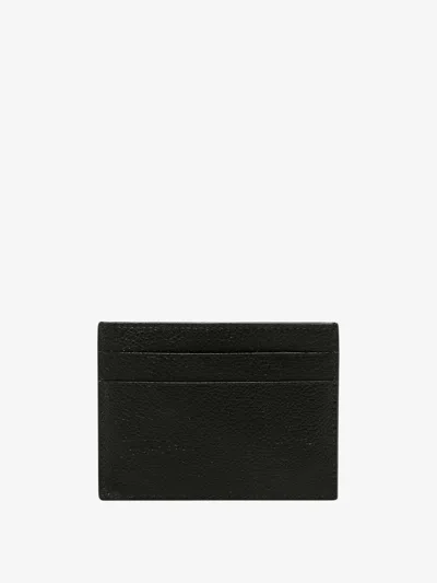 Balenciaga Logo Print Leather Cardholder In Black