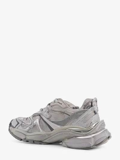 Balenciaga Runner 2.0 Sneakers Grey Silver In Animal Print