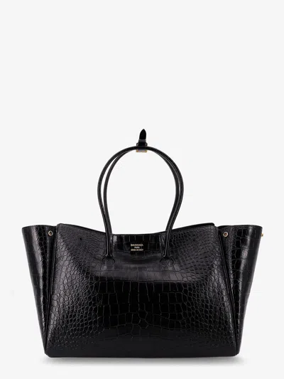 Balenciaga All Day Croco Leather Shoulder Bag In Black