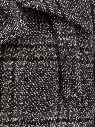 Balenciaga Vintage Checked Wool One Layer Raglan Coat Clothing In Black