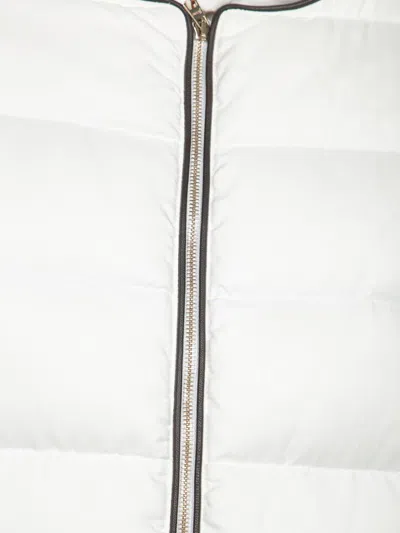 Herno Hooded Zip-up Padded Jacket In White