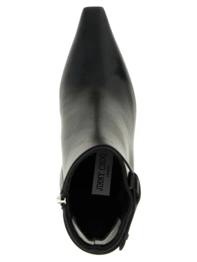 Jimmy Choo Stivaletti Camie 85 In Pelle Nera  Donna In Black