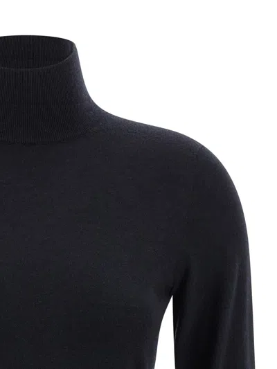 Max Mara Saluto Wool Knit Sweater In Blue