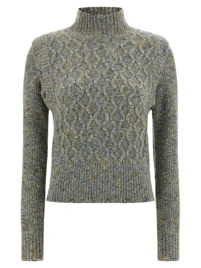Pinko Proud Mary Cable-knit Turtleneck Sweater In Multi