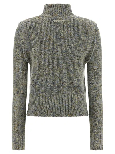 Pinko Proud Mary Cable-knit Turtleneck Sweater In Multi