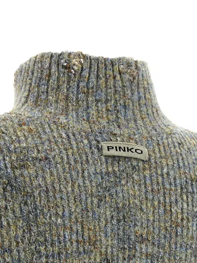 Pinko Proud Mary Cable-knit Turtleneck Sweater In Multi