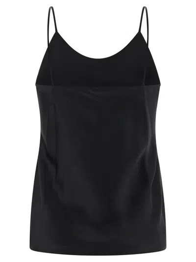 Max Mara Pattern Strap Top Plain In Black