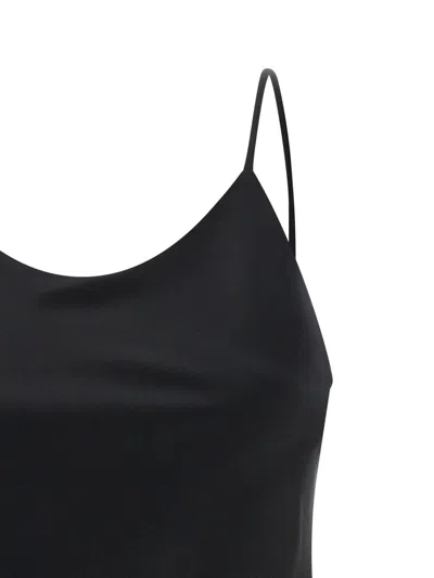 Max Mara Pattern Strap Top Plain In Black
