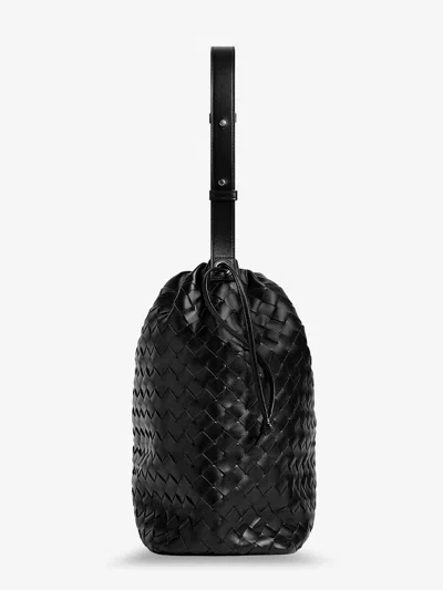 Bottega Veneta Men Bucket Intrecciato Biblioteca Leather Shoulder Bag In Multi