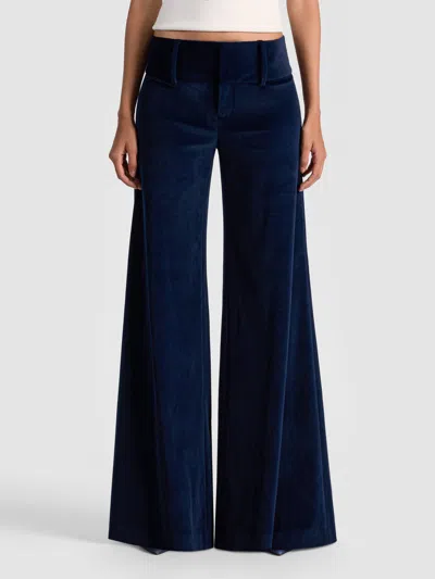 Alice And Olivia Olivia Velvet Pant In Multi