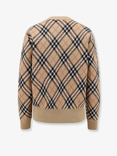 Burberry Diamond-pattern Crew Neck Wool Jumper In Multi