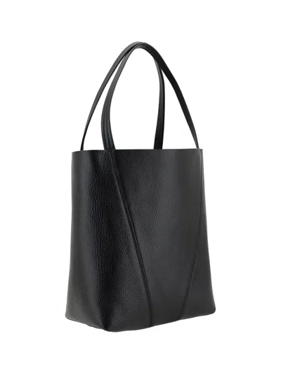 Chloé Grained Leather Medium 'spin' Bag In Black