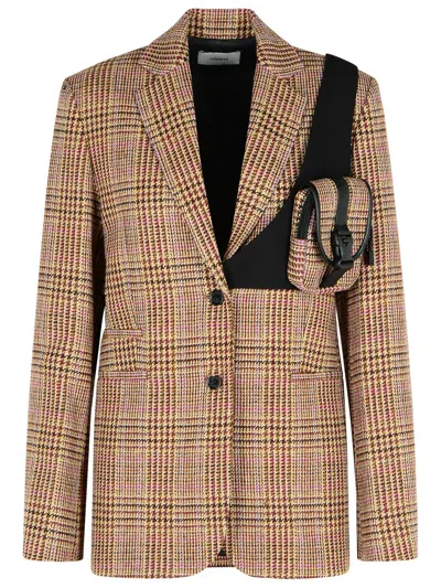Coperni Multicolor Virgin Wool Blazer Women In Brown