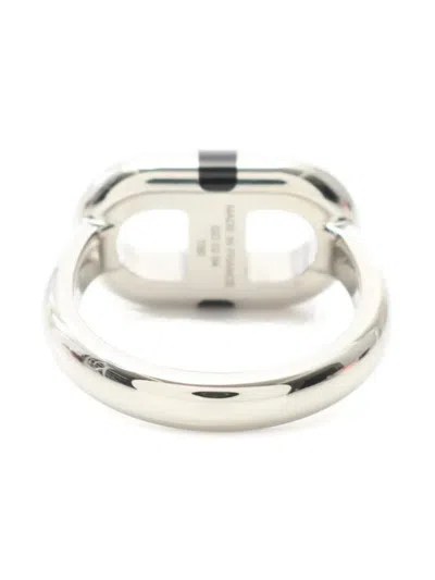 Pre-owned Hermes 2010s Mailon Chaîne D'ancre Ring In Gray