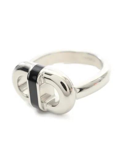 Pre-owned Hermes 2010s Mailon Chaîne D'ancre Ring In Gray