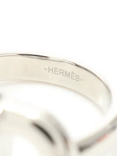 Pre-owned Hermes 2010s Mailon Chaîne D'ancre Ring In Gray
