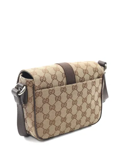 Pre-owned Gucci 2020s Gg Mini Cross Body Bag In Neutral